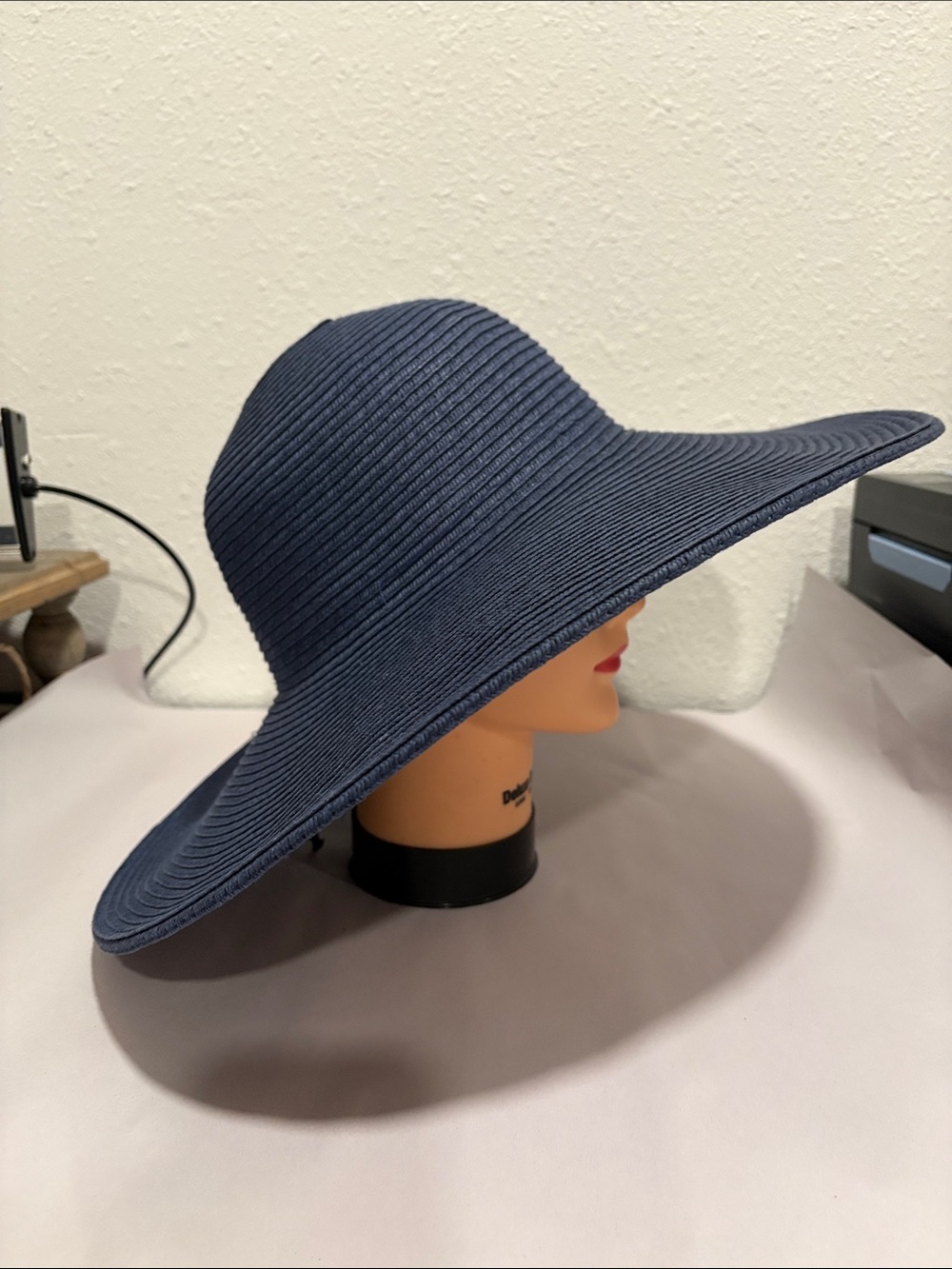 Vivian Navy Wide-Brim Sun Hat for Women 100% paper - Picture 3 of 9
